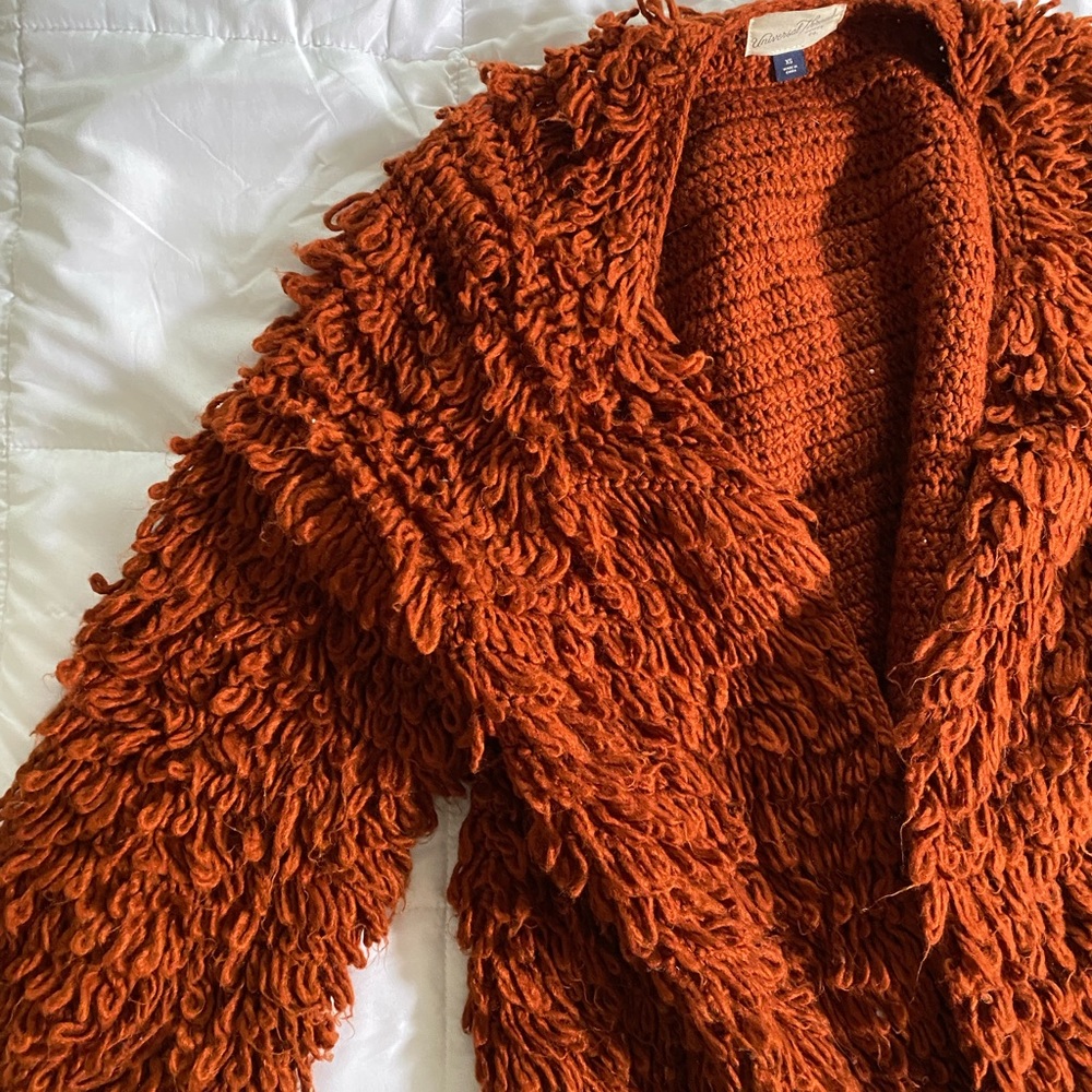 Universal Thread Rust Crochet Cardigan